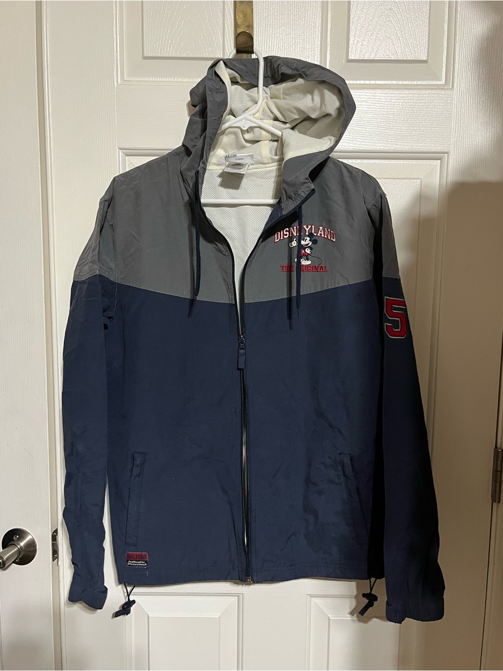 Disney Hooded Two-Tone Windbreaker Jacket - Navy & Gray